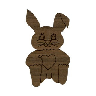 Wood Rabbit Symbol Wooden Mini Bunny Symbol – Go Greek Store